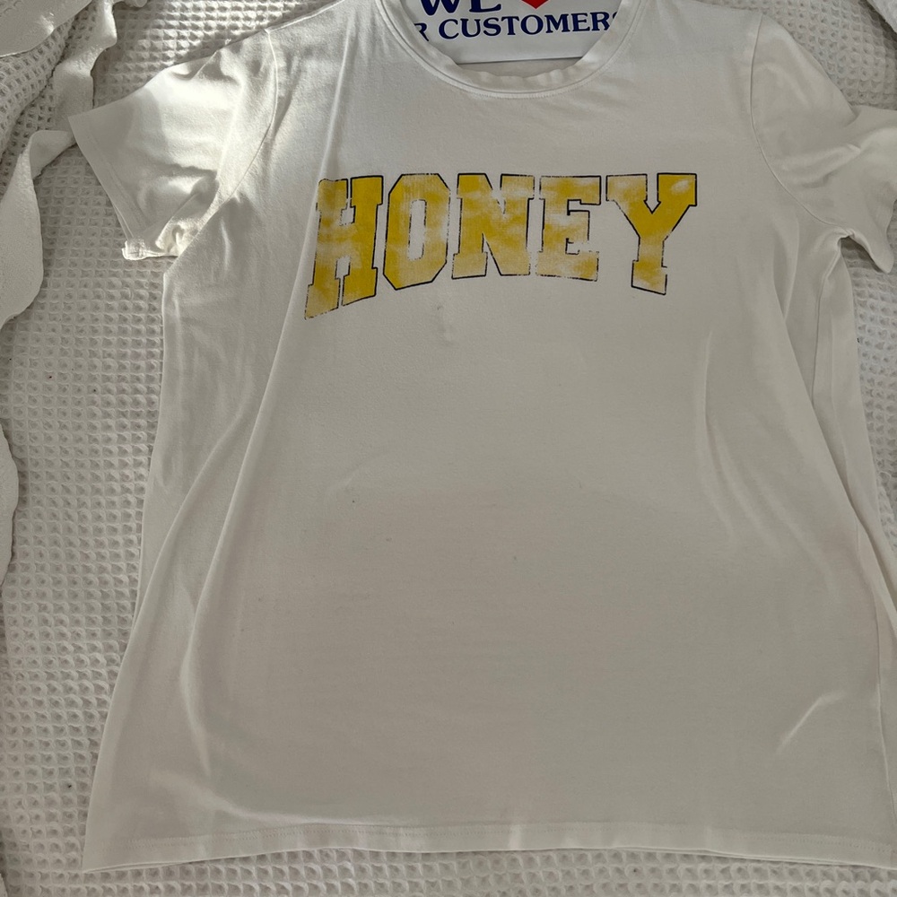 Honey Graphic Short Sleeve Tee - White
